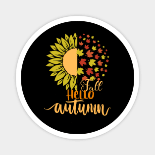 Hello autumn fall colors Magnet